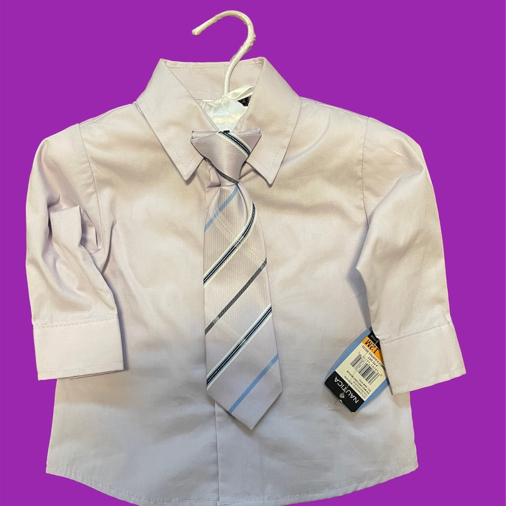 Nautica Baby Boy Dress a shirt with Tie